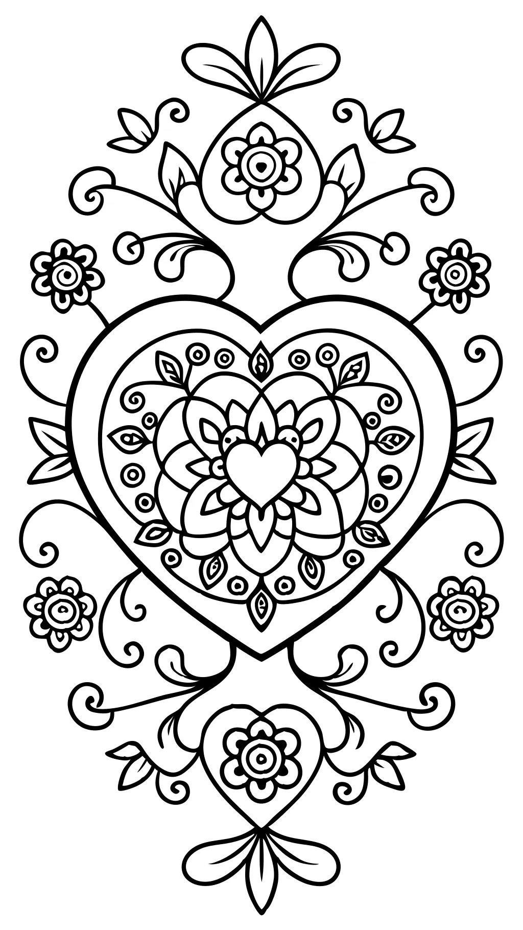 adult coloring pages hearts